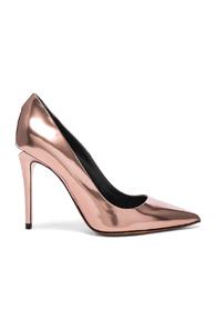 Alexander Wang Leather Tia Mirror Heels In Metallics