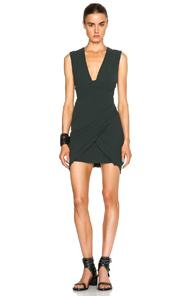 Isabel Marant Gabisse Cotton Gauze Dress In Green,gray