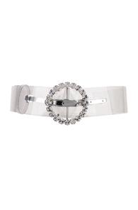 Attico Circle Buckle Belt In White