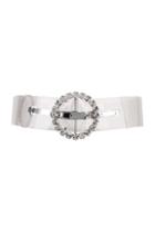Attico Circle Buckle Belt In White