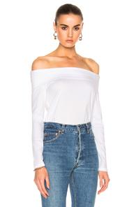 Tibi Mercerized Knit Top In White