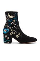 Valentino Suede Astro Couture Boot In Black,abstract