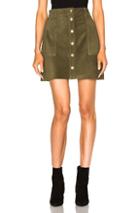 Current/elliott Leather Naval Skirt In Green