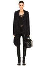 Givenchy Pinstripe Sweater Coat In Black,stripes