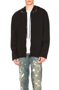 Helmut Lang Re-edition Stud Collar Hoodie In Black