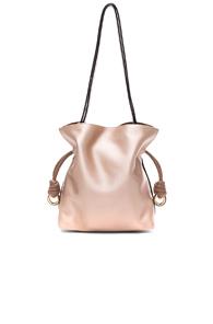 Loewe Flamenco Satin Knot Small Bag In Pink