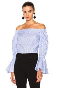 Alexis Juniper Top In Blue,stripes