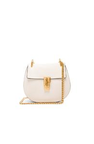 Chloe Small Drew Grain Leather & Calfskin Large Chain Shoulder Bag In White