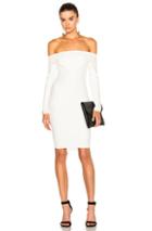 Michelle Mason Off Shoulder Dress In White