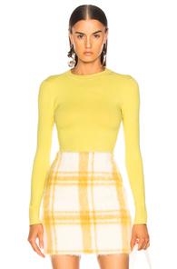 Joostricot Bodycon Long Sleeve Crew Neck In Yellow