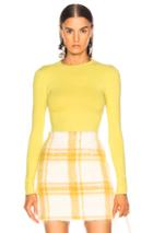 Joostricot Bodycon Long Sleeve Crew Neck In Yellow