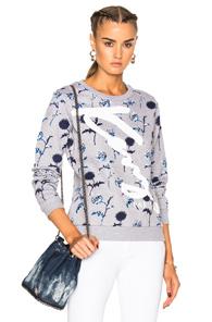 Kenzo Flower Sweatshirt In Gray,floral