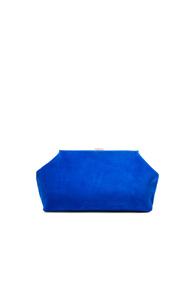 Mansur Gavriel Suede Volume Clutch In Blue