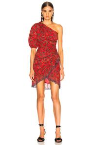 Isabel Marant Etoile Esther Dress In Paisley,red