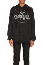 Unravel Terry Bones Over Hoodie In Black