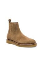 Saint Laurent Suede Chelsea Boots In Neutrals