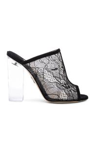 Paul Andrew Lace Celeste Heels In Black