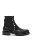 Valentino Leather Rockstud Boots In Black
