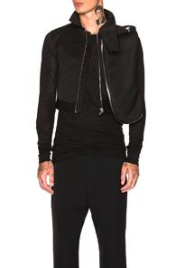 Rick Owens Cropped Cargo Jacket In Black