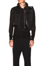Rick Owens Cropped Cargo Jacket In Black