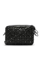 Valentino Rockstud Spike Crossbody Bag In Black