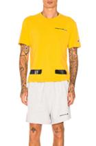 Off-white Champion Tee In Yellow