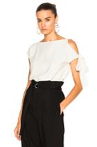 Helmut Lang Sleeve Tie Top In White