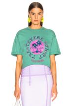 Fendi Trastevere Sunset Embellished Graphic Tee In Green