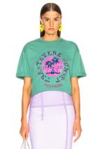 Fendi Trastevere Sunset Embellished Graphic Tee In Green