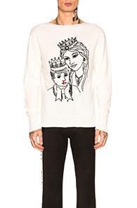 Enfants Riches Deprimes Parental Infanticide Intarsia Knit Sweater In White