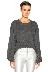 Isabel Marant Etoile Klow Linen Tee In Gray