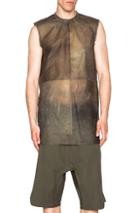 Rick Owens Watersnake & Lambskin Cyclops Top In Gray