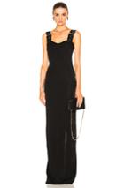 Givenchy Buckle Strap Maxi Dress In Black