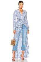 Johanna Ortiz Rio Grande Linen Blouse In Blue