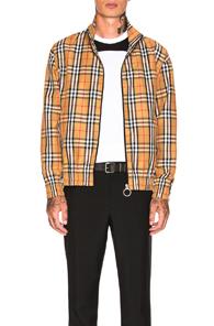 Burberry Peckham Jacket In Checkered & Plaid,neutrals