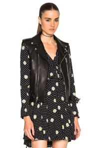 Saint Laurent Sleeveless Motorcycle Jacket In Black