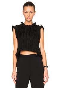 Maison Margiela Technical Yarn Knit Top In Black