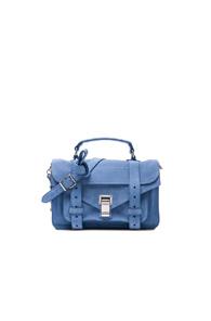 Proenza Schouler Tiny Ps1 Suede In Blue