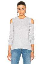 Veronica Beard Central Cold Shoulder Sweater In Gray