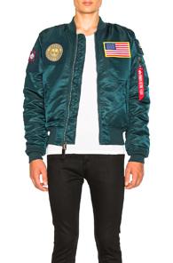 Alpha Industries Ma 1 Flex Slim Fit In Blue