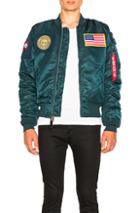 Alpha Industries Ma 1 Flex Slim Fit In Blue