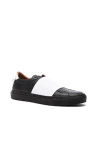 Givenchy Strap Leather Sneakers In Black