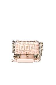 Fendi Small Logo Embroidered Tassel Trim Kan I In Pink