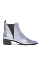 Acne Studios Leather Jensen Space Booties In Metallics