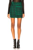 Proenza Schouler Tweed Mini Skirt In Green,plaid