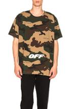 Off-white Oversized Tee In Abstract,green,neutrals