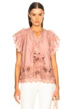 Sea Greta Flutter Sleeve Tank In Pink