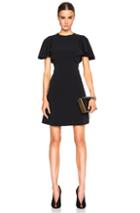 Giambattista Valli Georgette Short Sleeve Dress In Black