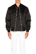 Givenchy Viscose Silk Bomber Jacket In Black