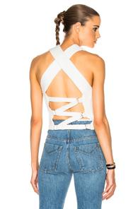 3.1 Phillip Lim Crochet Back Tie Tank In White
